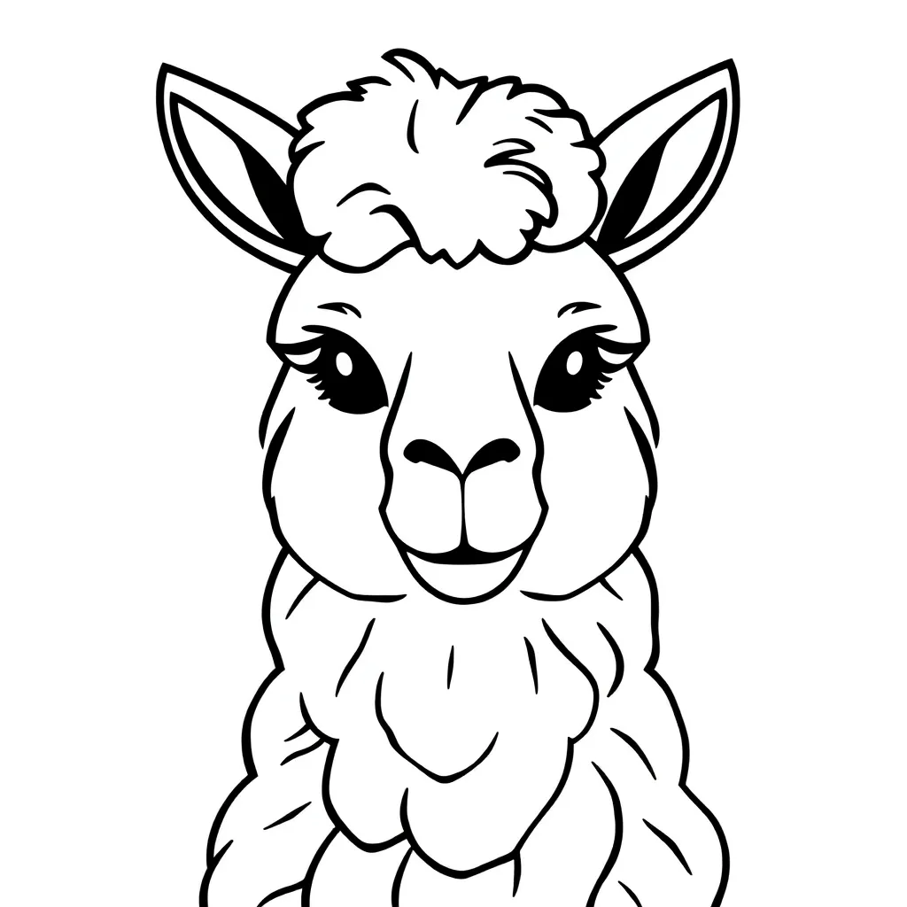 Lama Cartoon Zuid Amerika Grappig coloring page for children