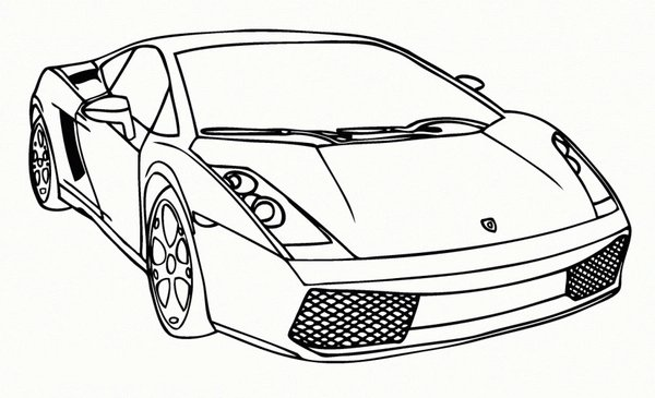 Lamborghini Race Auto coloring page for children