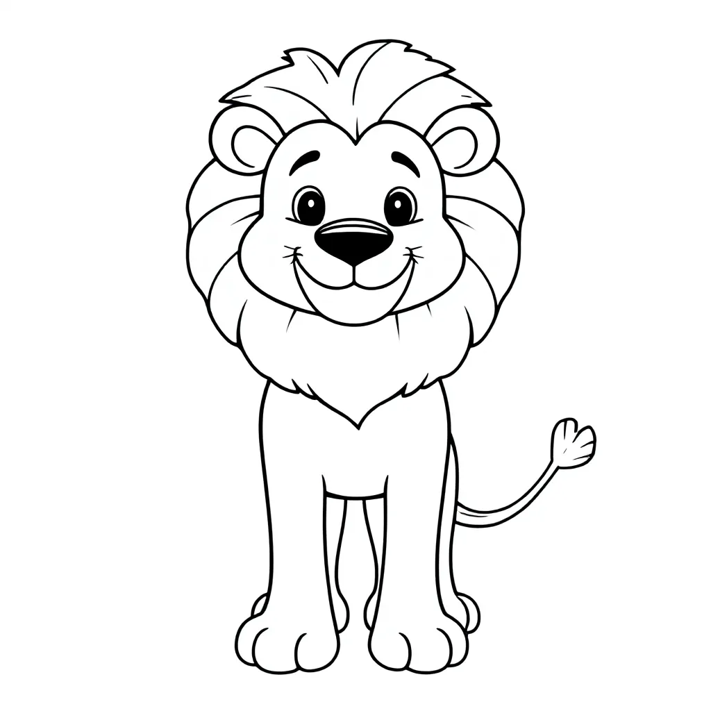leeuw kleurplaat voor kinderen