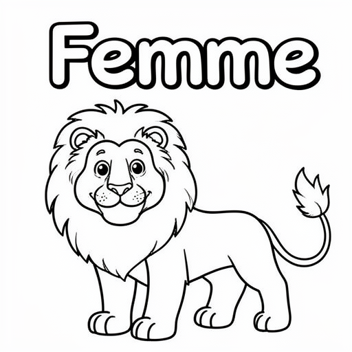 leeuw kleurplaat voor kinderen