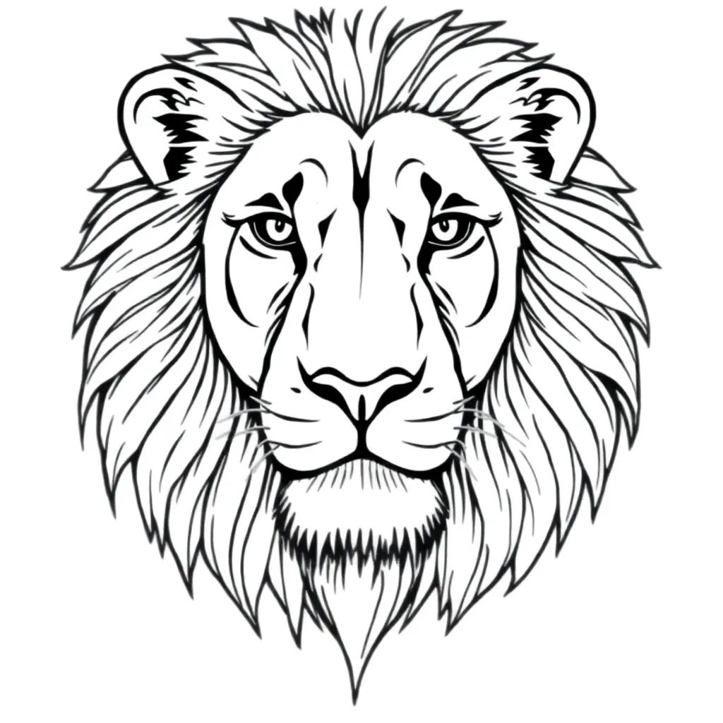 Leeuw Wild Savanne Natuur Wilde Dieren coloring page for children