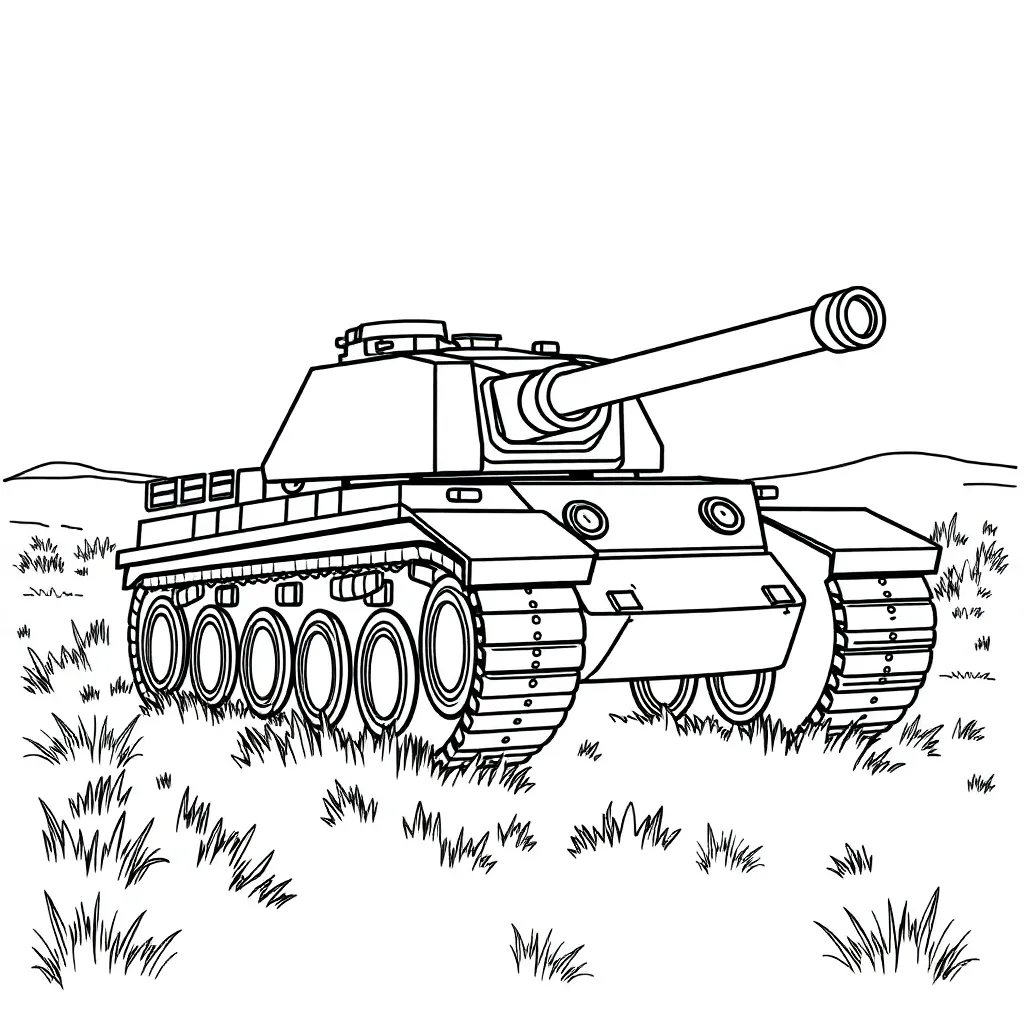 Leger Militair Voertuig Soldaten Oorlog coloring page for children