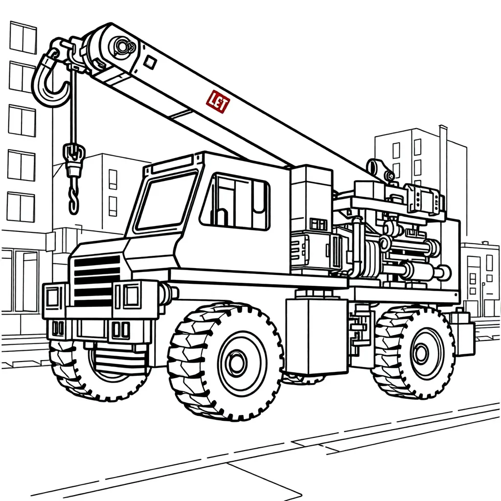 Lego City Bouwvoertuig Constructie Stedelijk Educatief coloring page for children