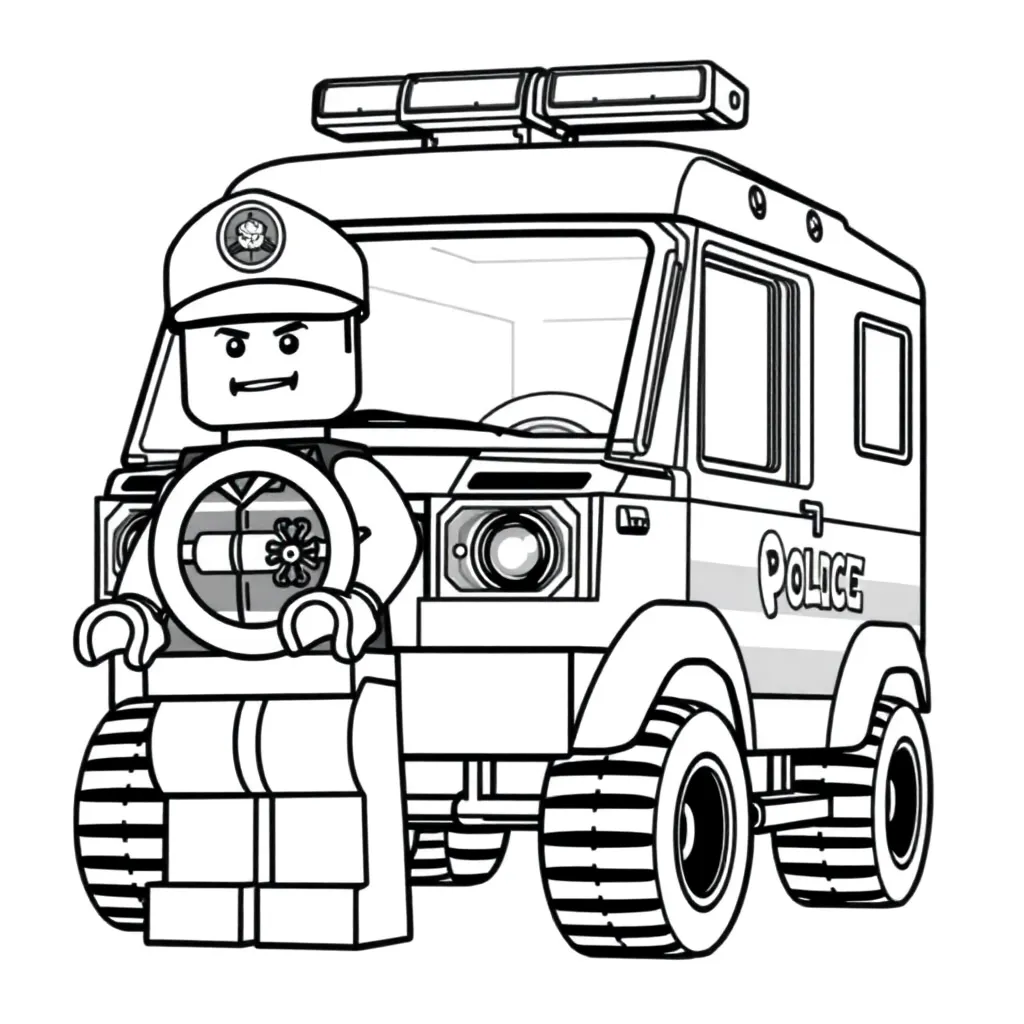 Lego City Politie Avontuur Creatief coloring page for children