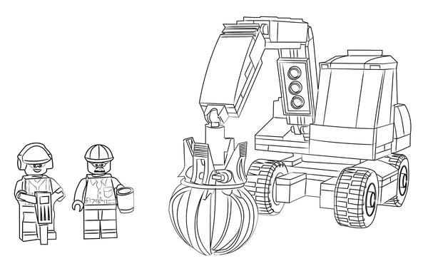 Lego City Truck coloring page for children