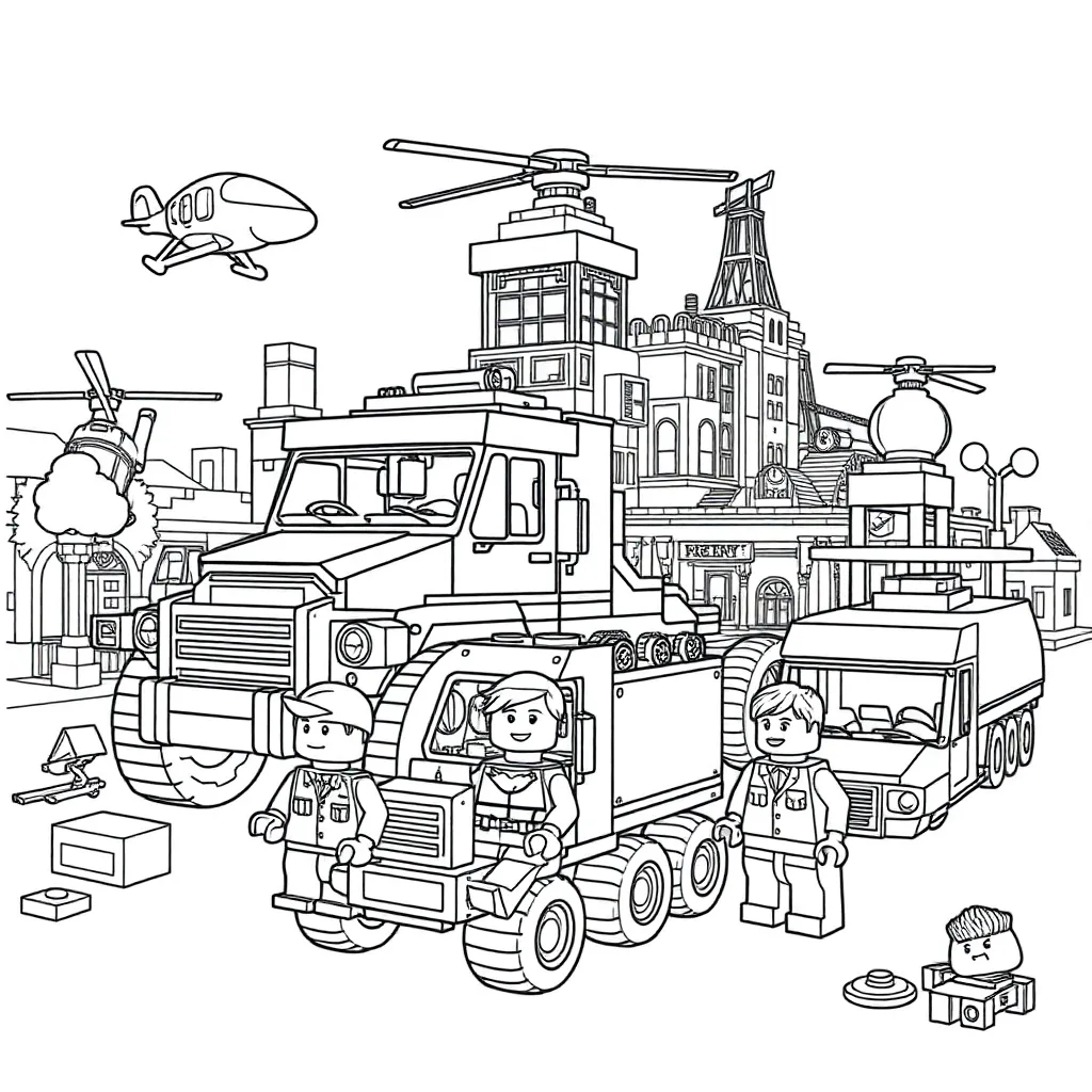 Lego City Voertuigen Stedelijk Avontuur Creatief coloring page for children