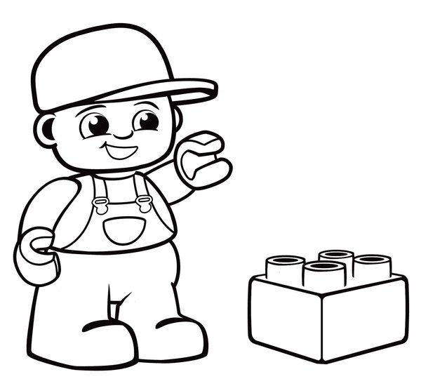 Lego Duplo Boy coloring page for children