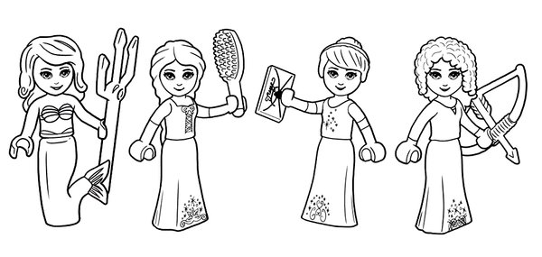 Lego Friends Figures coloring page for children