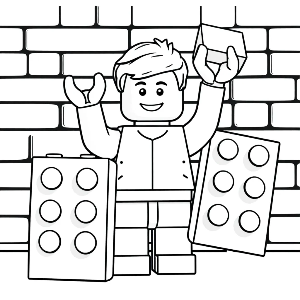 Lego coloring page for children