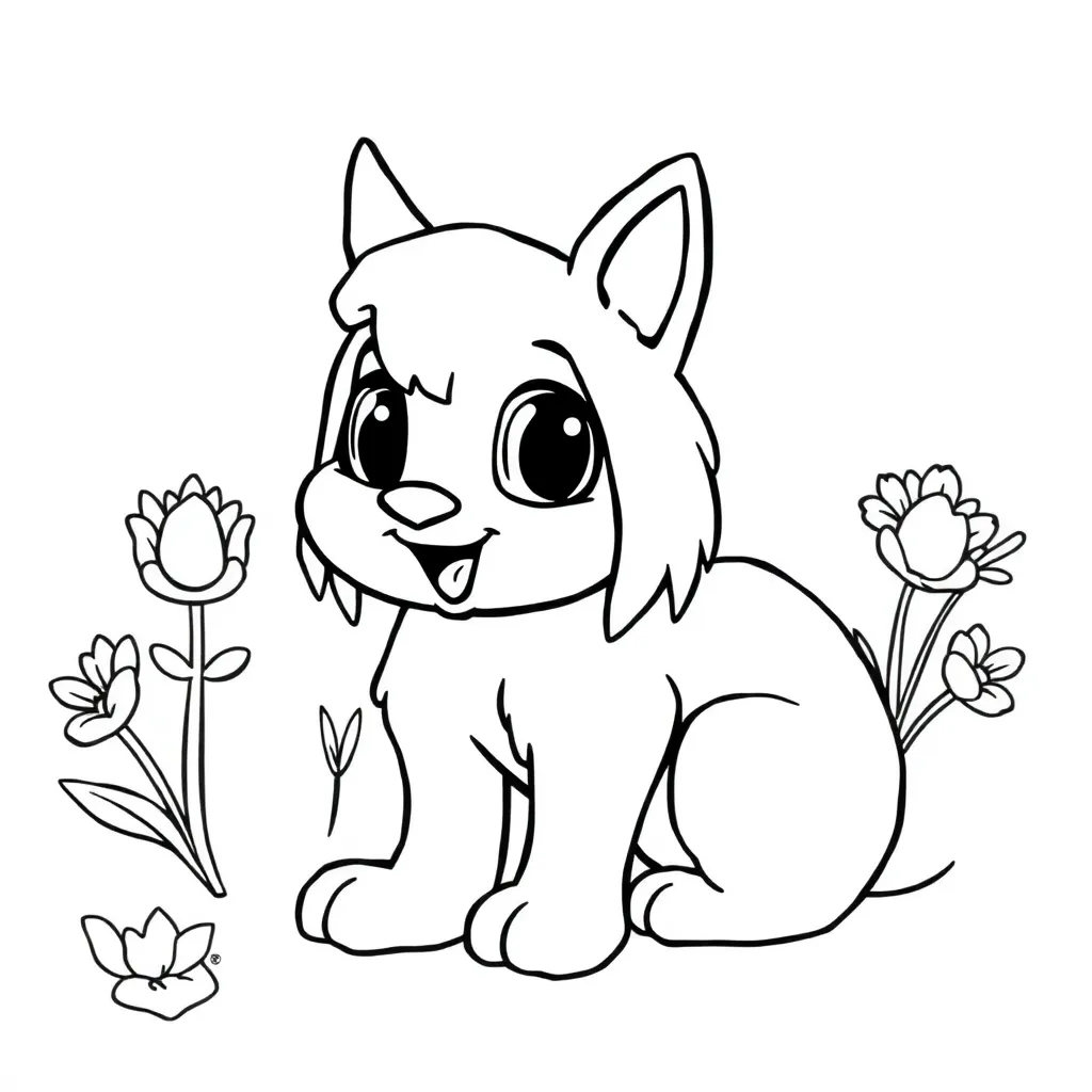 Lente Bloemen Natuur Seizoen Creatief coloring page for children