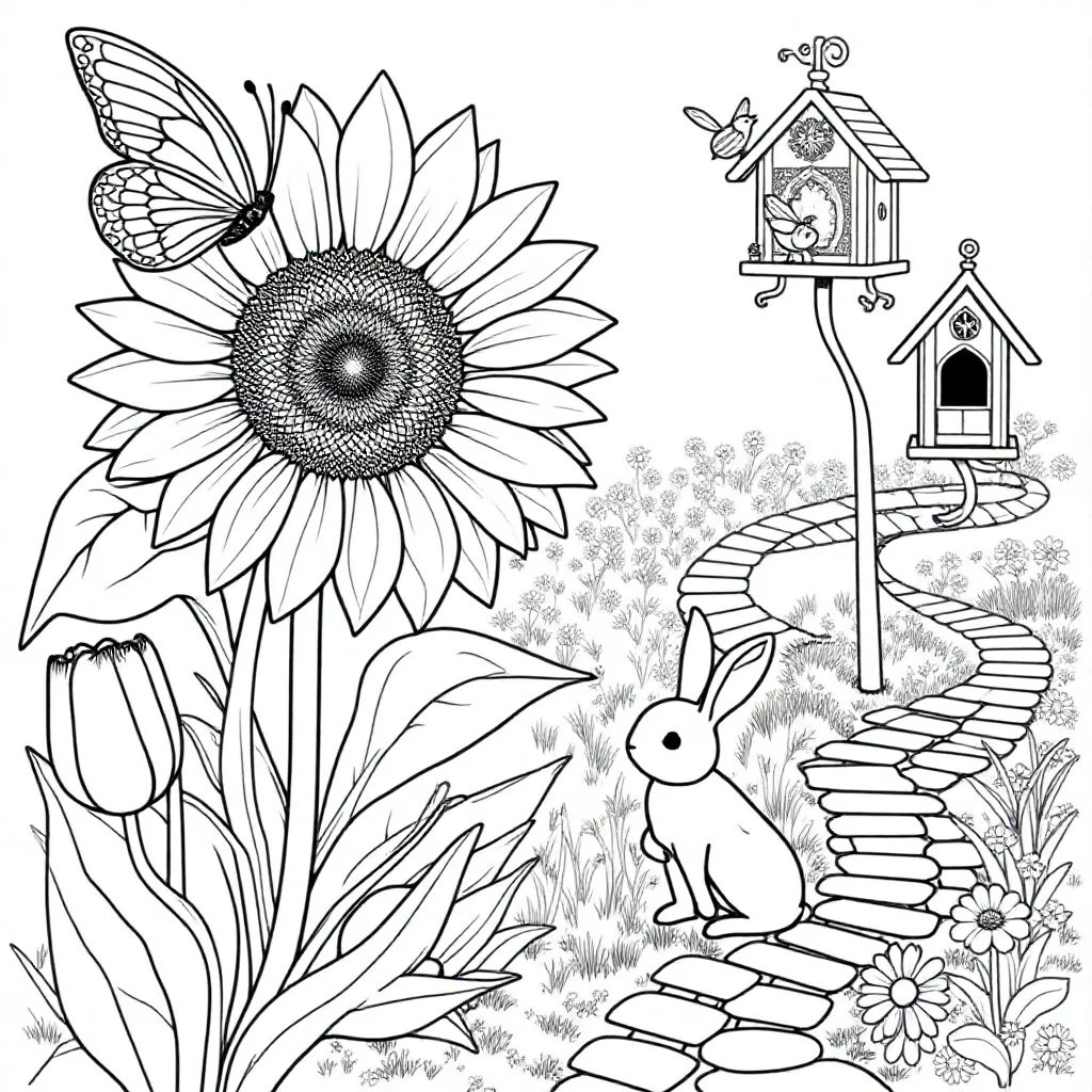 lente kleurplaat voor kinderen