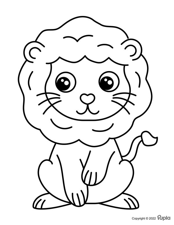 Leon Facil Y Bonito coloring page for children