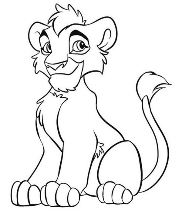 Leon Simba coloring page for children