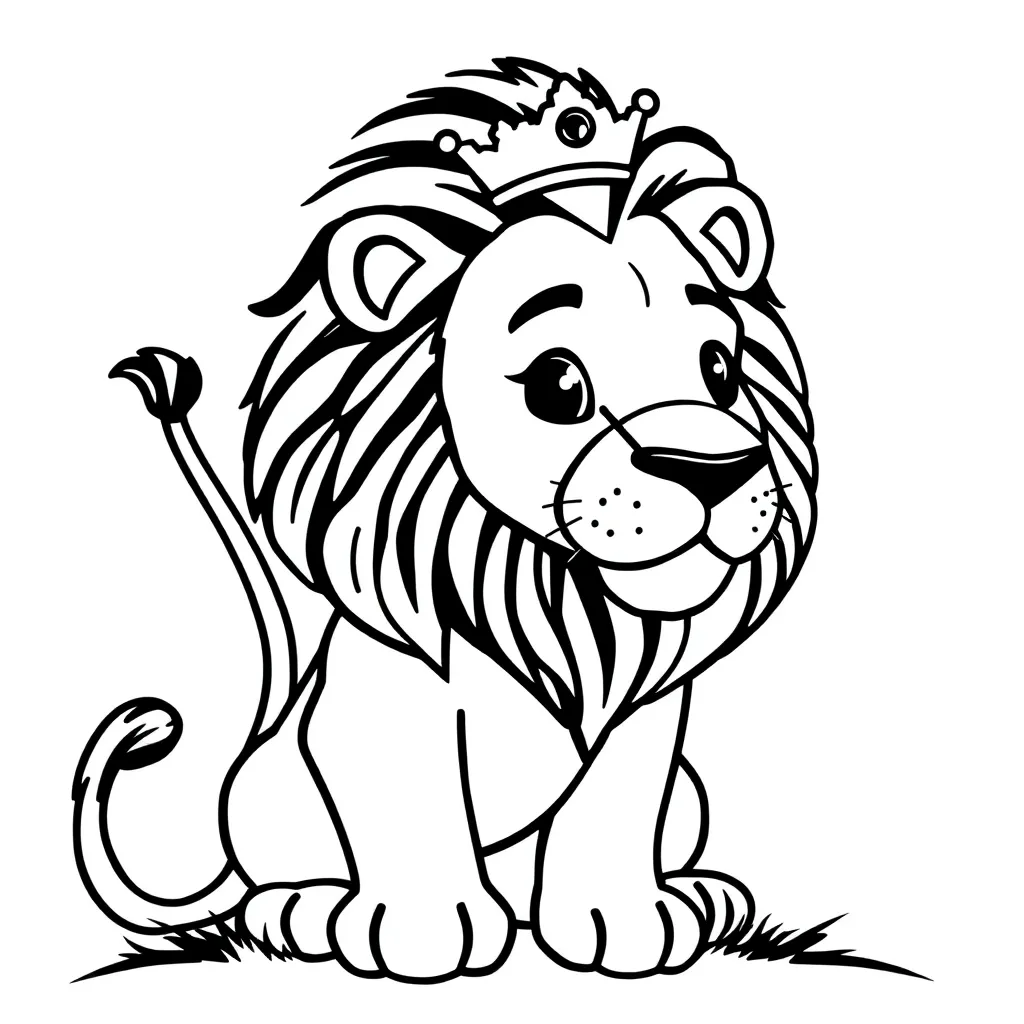 Lion King Savanne Wilde Dieren Disney coloring page for children