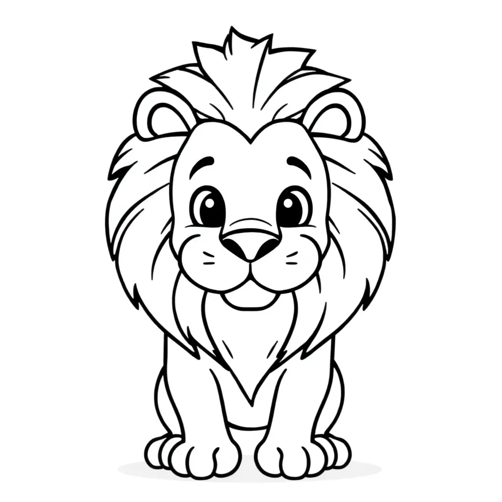 Lion King Savanne Wilde Dieren Disney coloring page for children