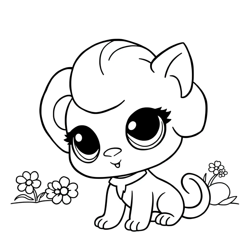 Littlest Pet Shop Dieren Schattig Cartoon Vriendschap coloring page for children