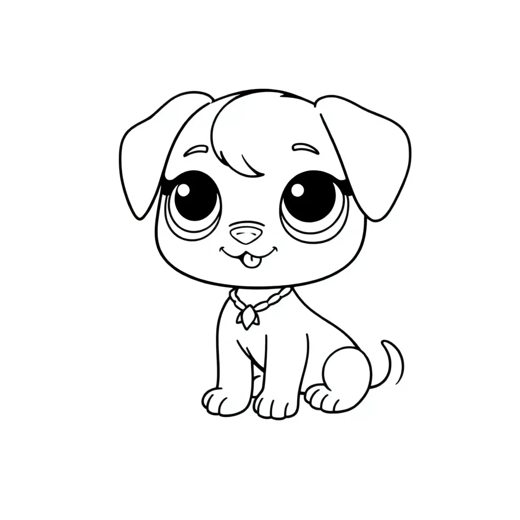 Littlest Pet Shop Dieren Schattig Cartoon Vriendschap coloring page for children