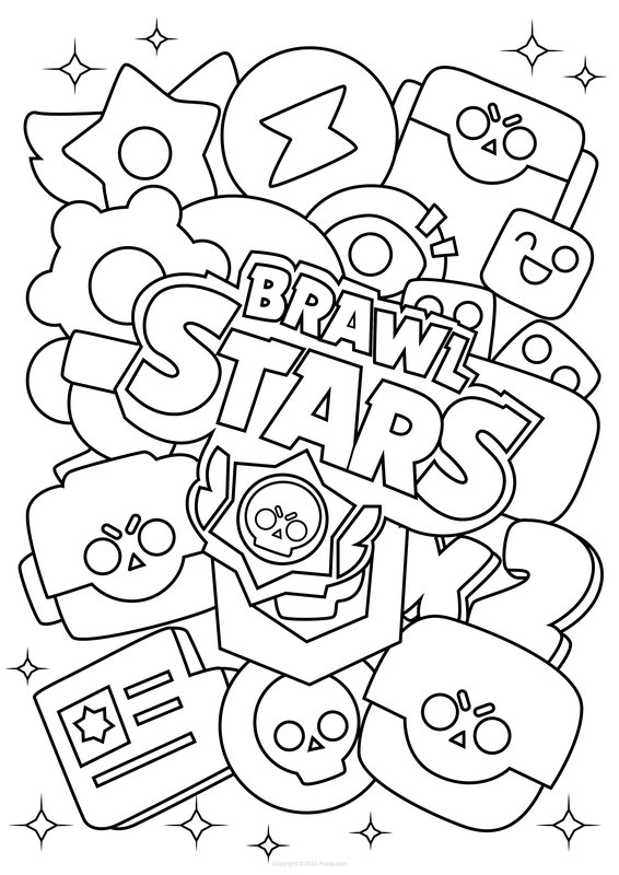 Logotipo Brawl Stars coloring page for children