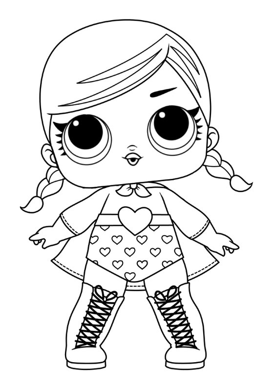 Lol Surprise Doll Super Bb coloring page for children