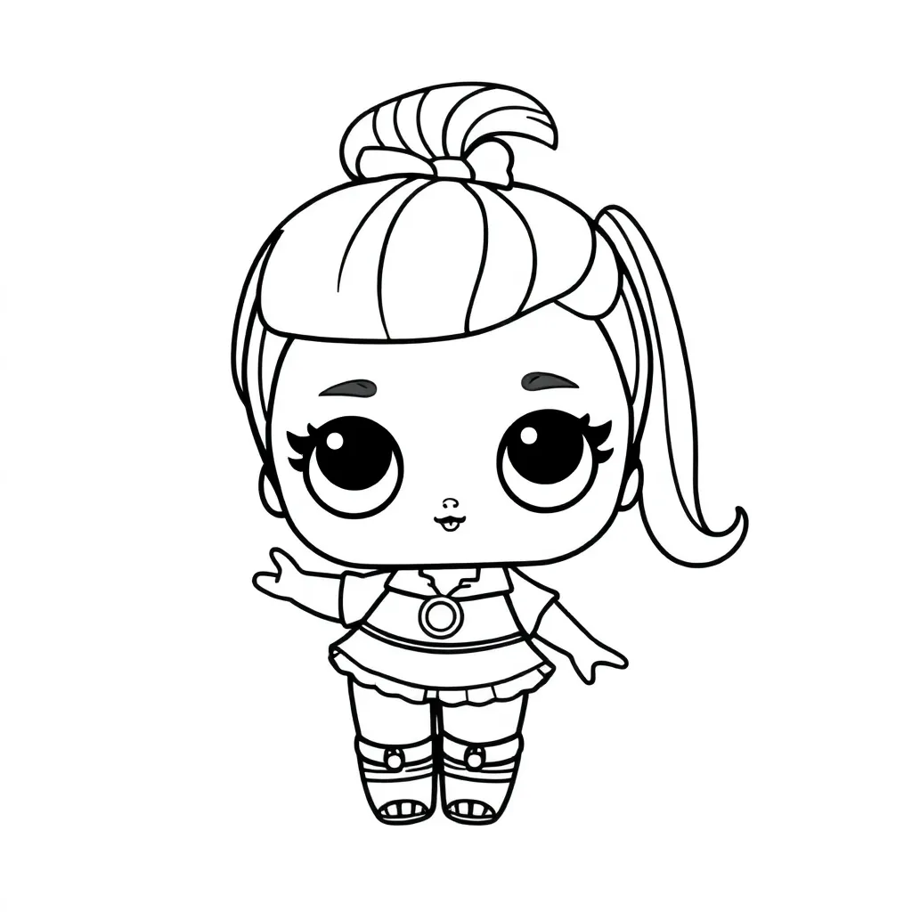 Lol Surprise Pop Meisjes Schattig Kleurrijk coloring page for children