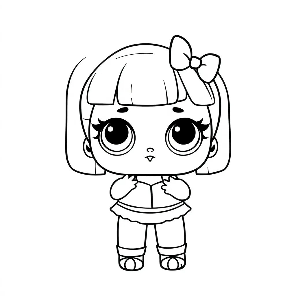 Lol Surprise Pop Meisjes Schattig Vrolijk coloring page for children