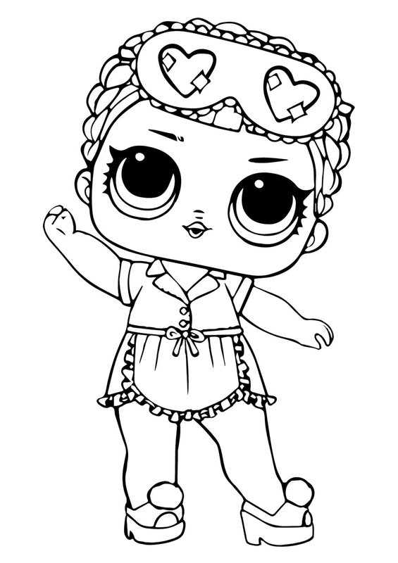 L.O.L. Surprise Pop Slaapmasker coloring page for children