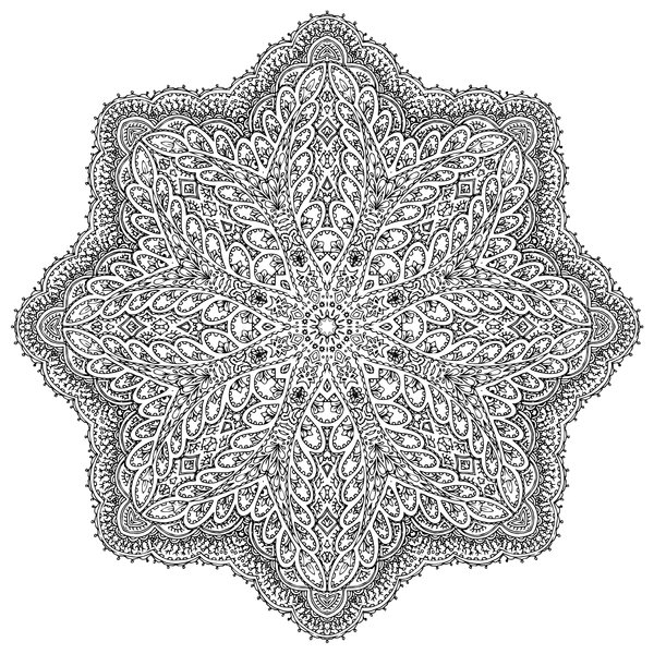 Mandala 15 coloring page for children