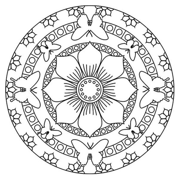 Mandala 3 coloring page for children
