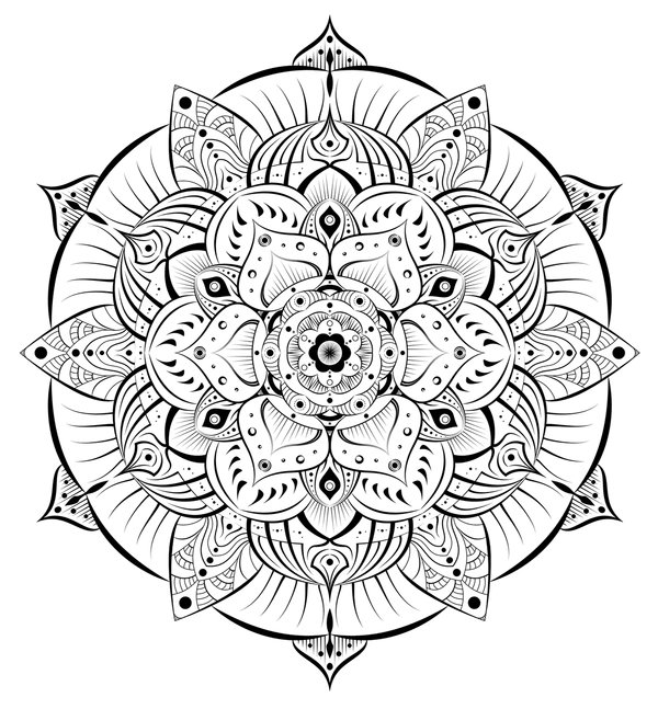 Mandala 5 coloring page for children
