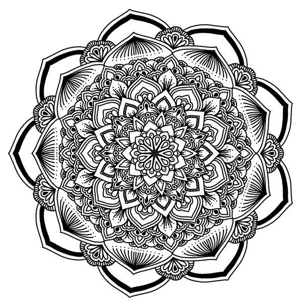 Mandala 6 coloring page for children