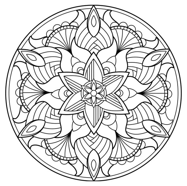 Mandala 8 coloring page for children