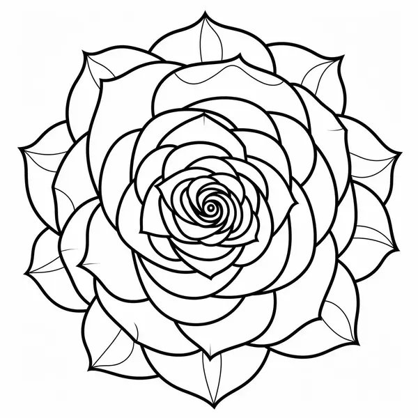 Mandala De Rosas coloring page for children