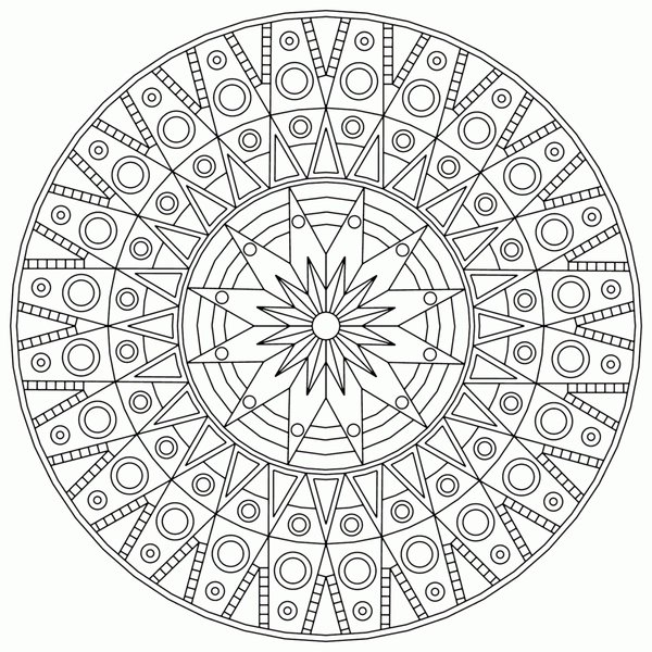 Mandala Fur Erwachsene coloring page for children