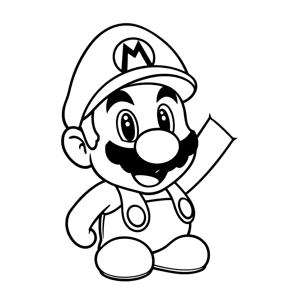Mario Avontuur Nintendo Personage Creatief coloring page for children