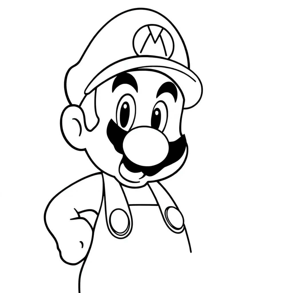 Mario Avontuur Nintendo Personage Creatief coloring page for children