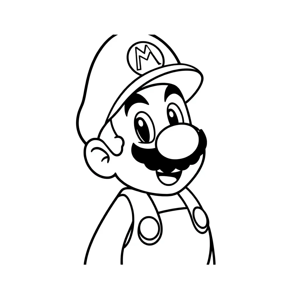 Mario Avontuur Personage Nintendo Creatief coloring page for children