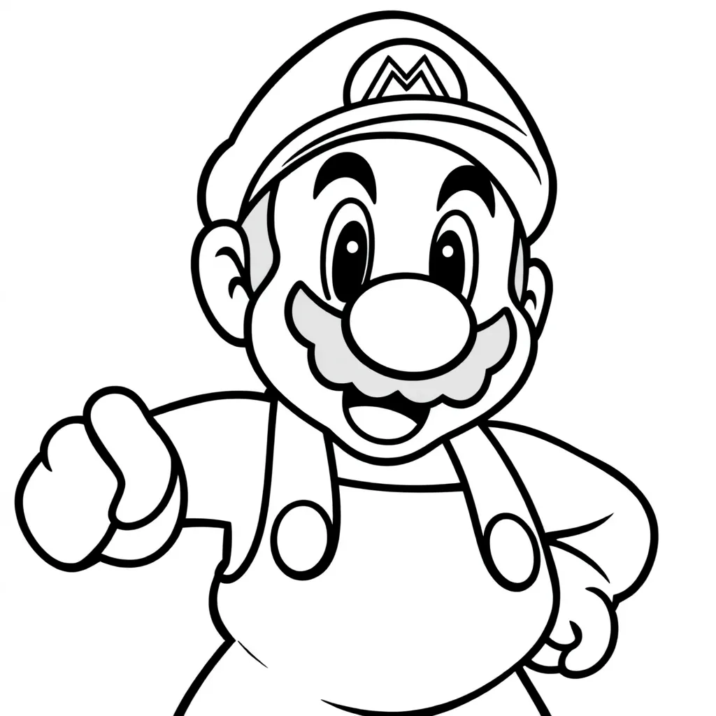 Mario Avontuur Personage Nintento Creatief coloring page for children