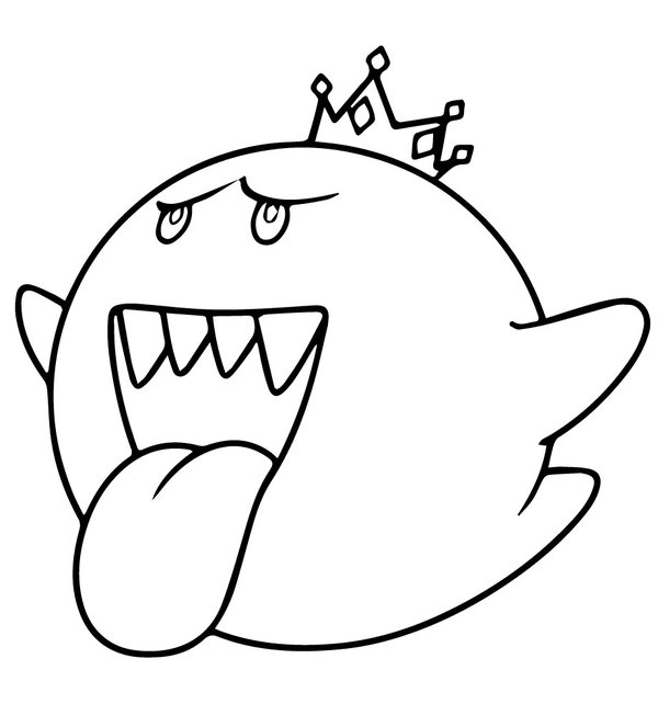 Mario Geist coloring page for children