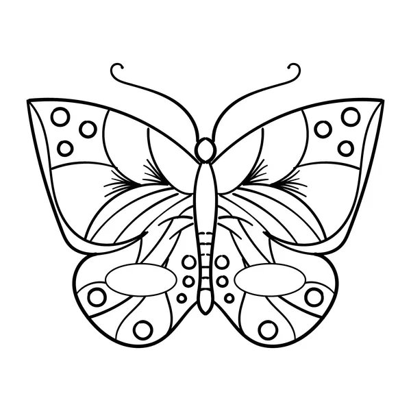 Mariposa Con Circulos coloring page for children