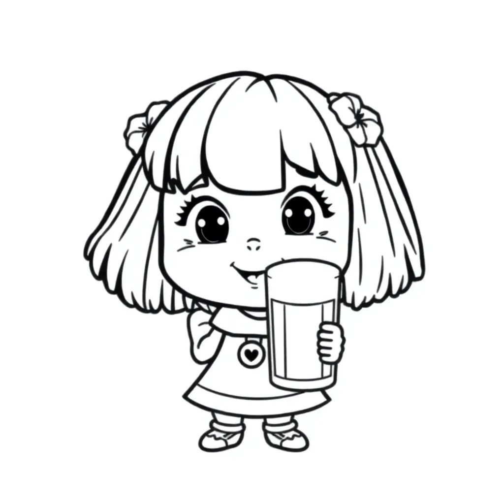 Masha Beer Cartoon Kinderen Creatief coloring page for children