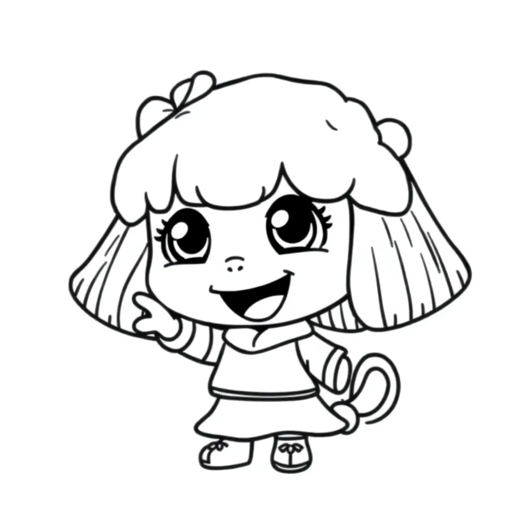 Masha Beer Cartoon Kinderfeest Creatief coloring page for children