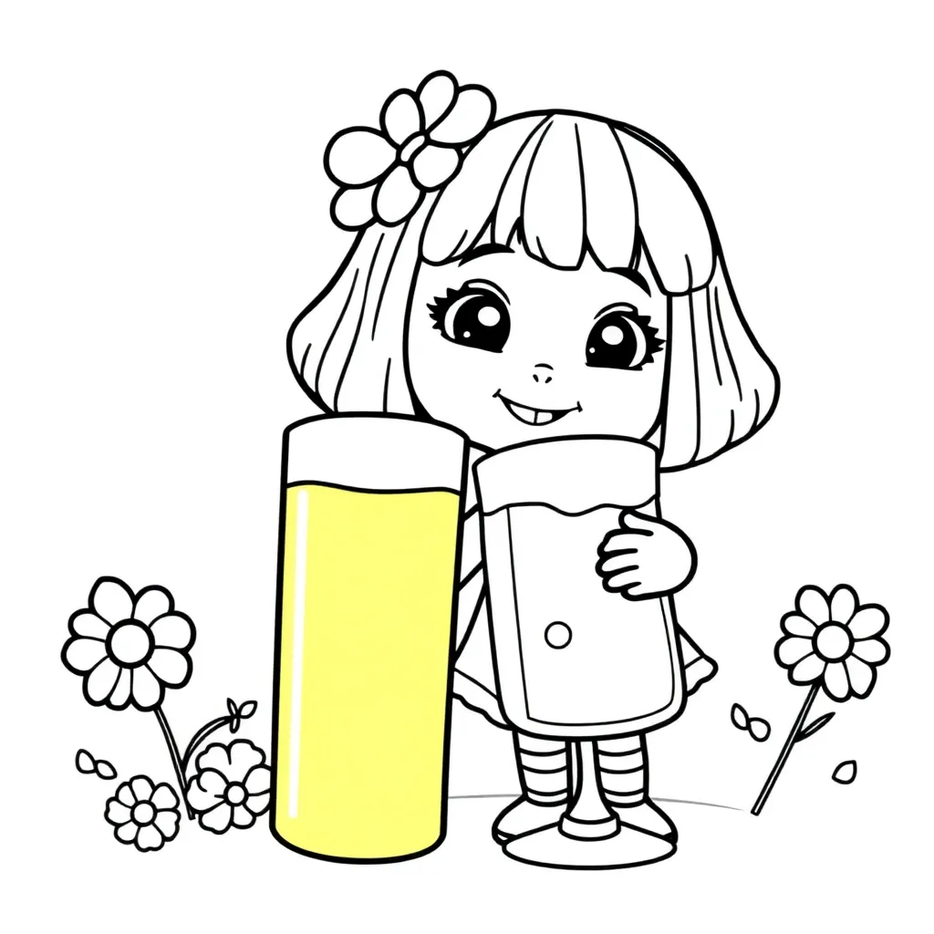 Masha Beer Cartoon Kindertekening Creatief coloring page for children