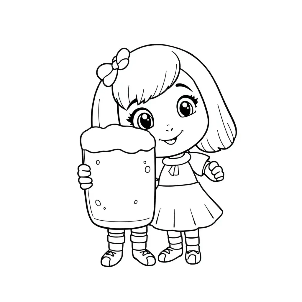 Masha Beer Cartoon Kindertekening Creatief coloring page for children