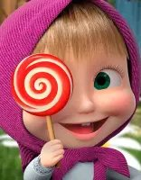 Masha Et Michka coloring page for children