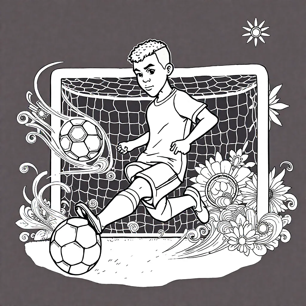 Mbape coloring page for children