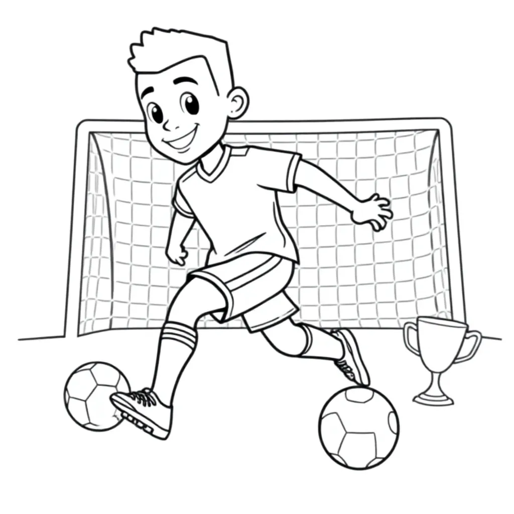 Mbappe coloring page for children
