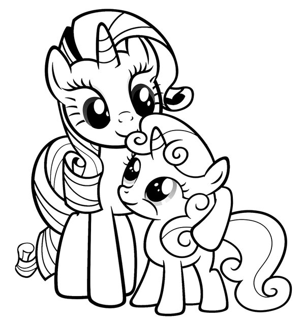 Mein Kleines Pony Duo coloring page for children