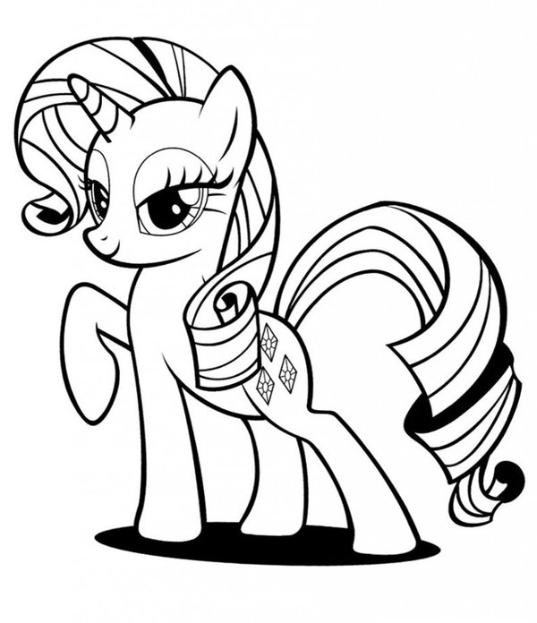 Mein Kleines Pony Rarity coloring page for children