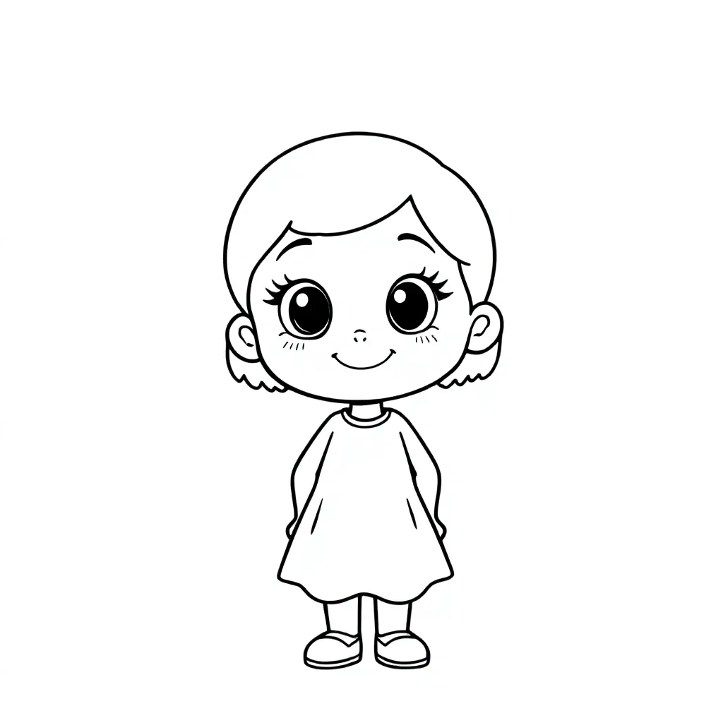 Meisje coloring page for children