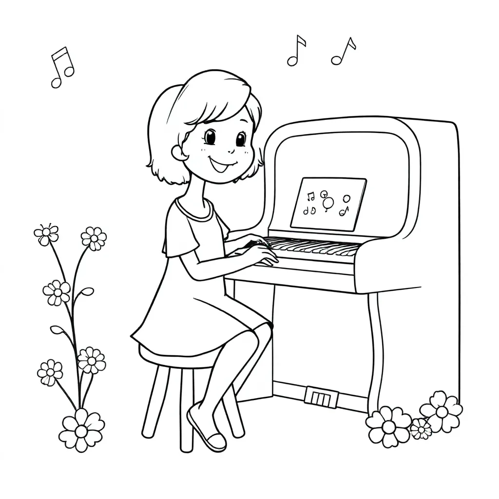 Melody coloring page for children